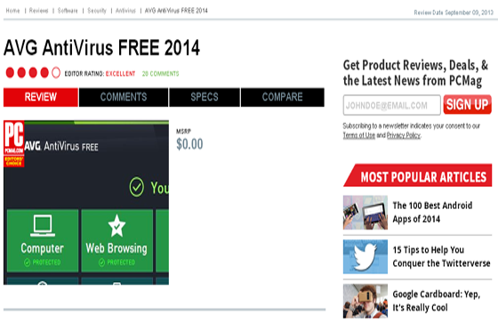 AVG Antivirus Free 2014
